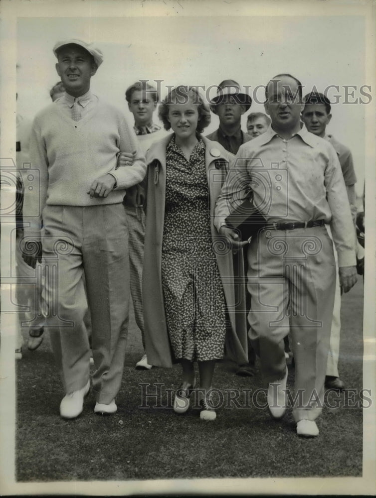 1936 Paul Runyan, Elsie &amp; Bobby Cruickshand at National Open-Historic Images