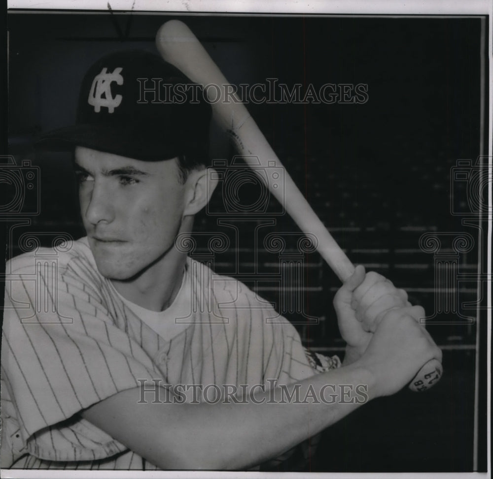 1951 Johnny Blanchard debuts with Kansas City after contract signing-Historic Images