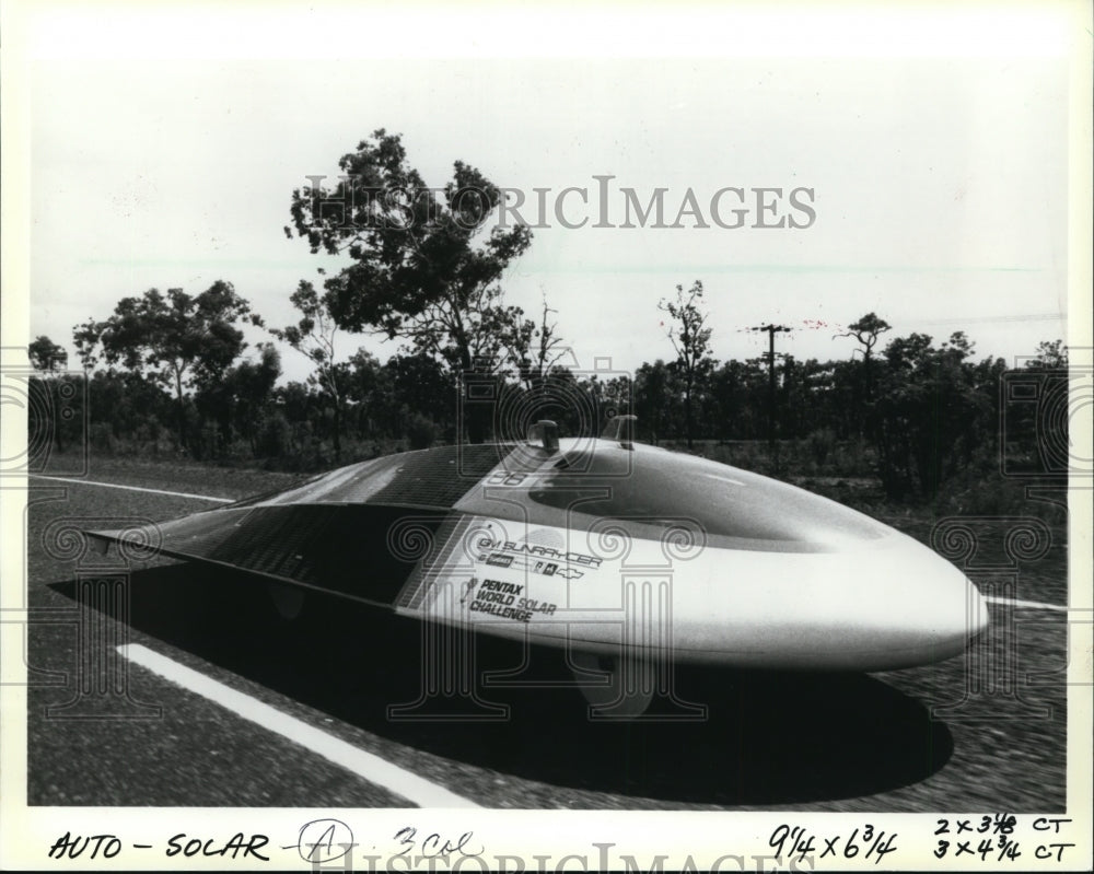 1988 Press Photo Sunraycer in the trans-Australia race - mjs01730 - Historic Images