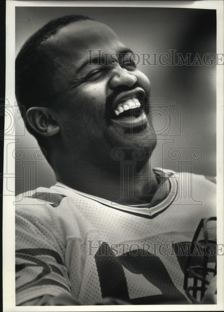 1991 Press Photo Tim Harris, linebacker for Green Bay and now San Francisco. - Historic Images