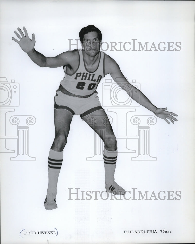 1970 Press Photo Fred Hetzel plays for the Philadelphia 76rs. - mjs03344 - Historic Images