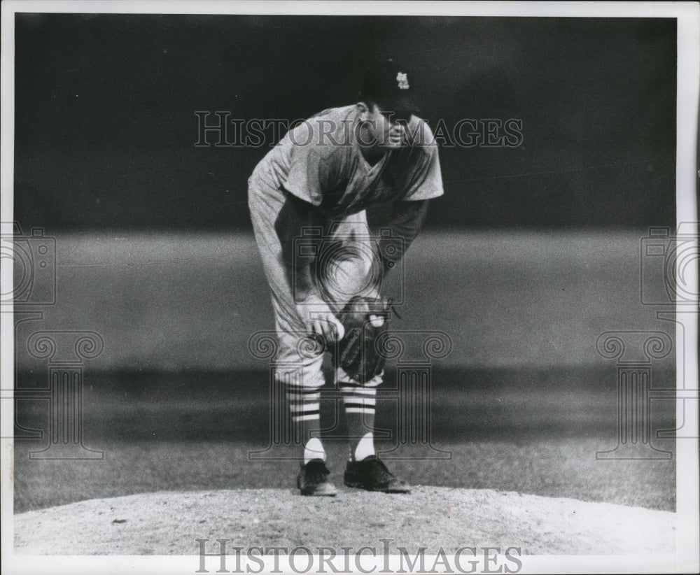 1960 Press Photo Larry Jackson- St. Louis Cardinals - mjs03442-Historic Images