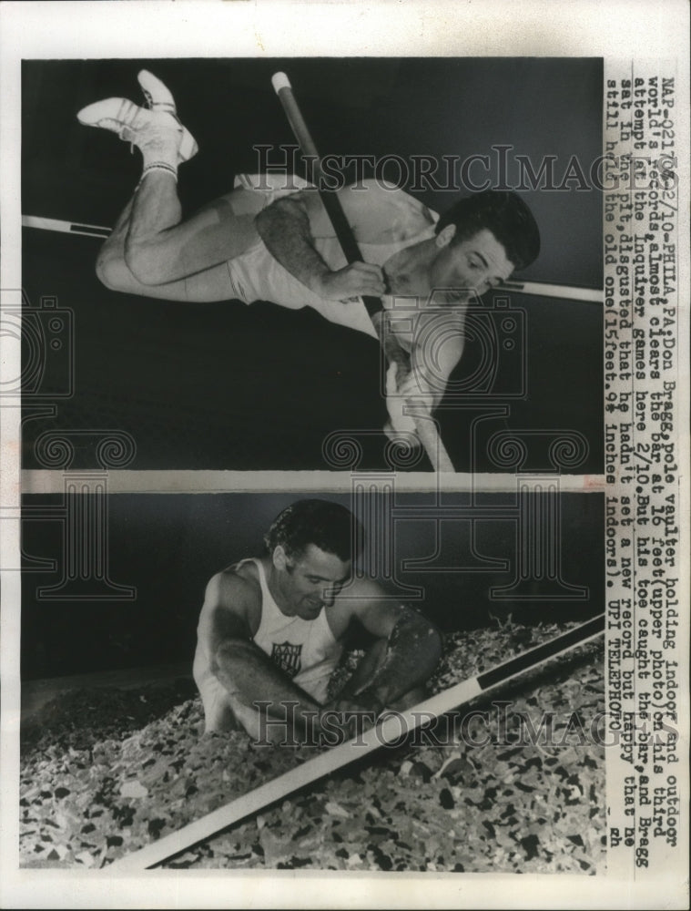 1961 Press Photo Don Bragg-Pole Vaulter at Knights of Columbus Meet in New York - Historic Images
