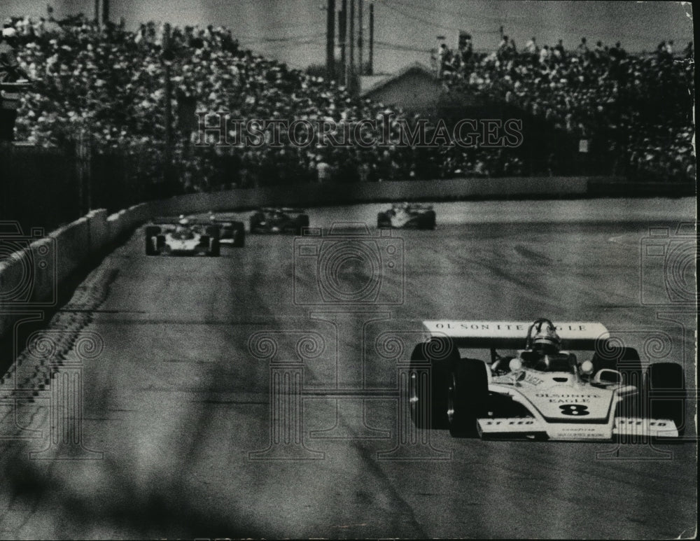 1973 Press Photo Rex Mays Race - Bobby Unser and Roger McCluskey Cars - Historic Images