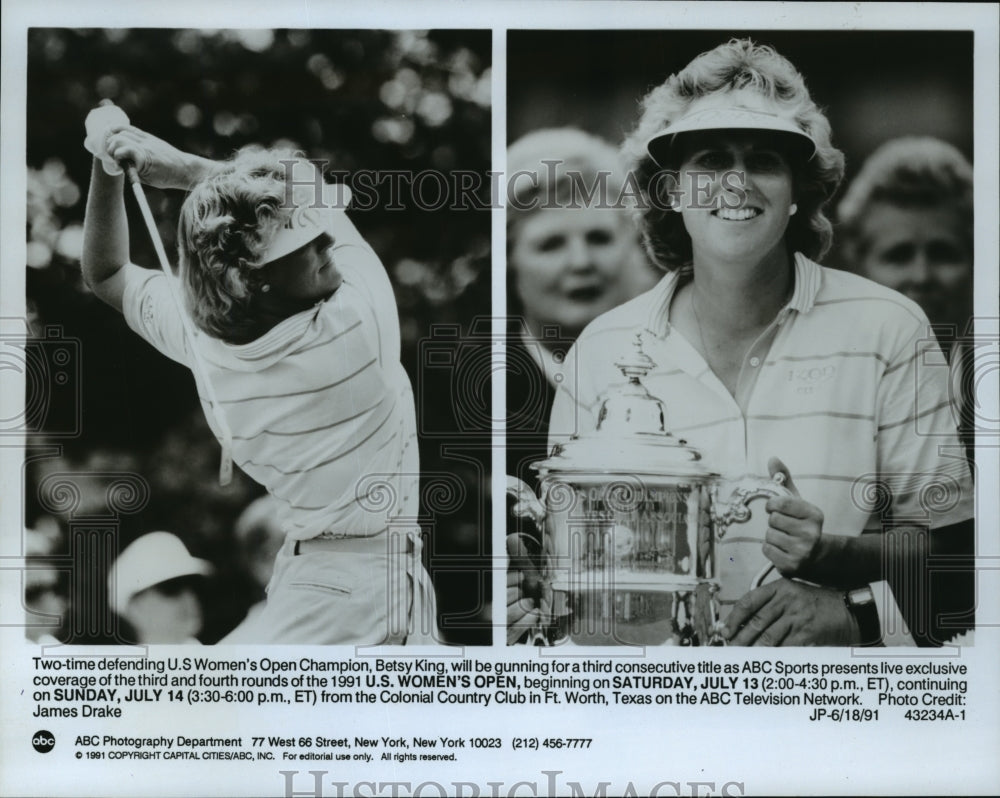 1991 Press Photo U.S. Women&#39;s Open - Betsy King, Champion Golfer - mjt00693-Historic Images