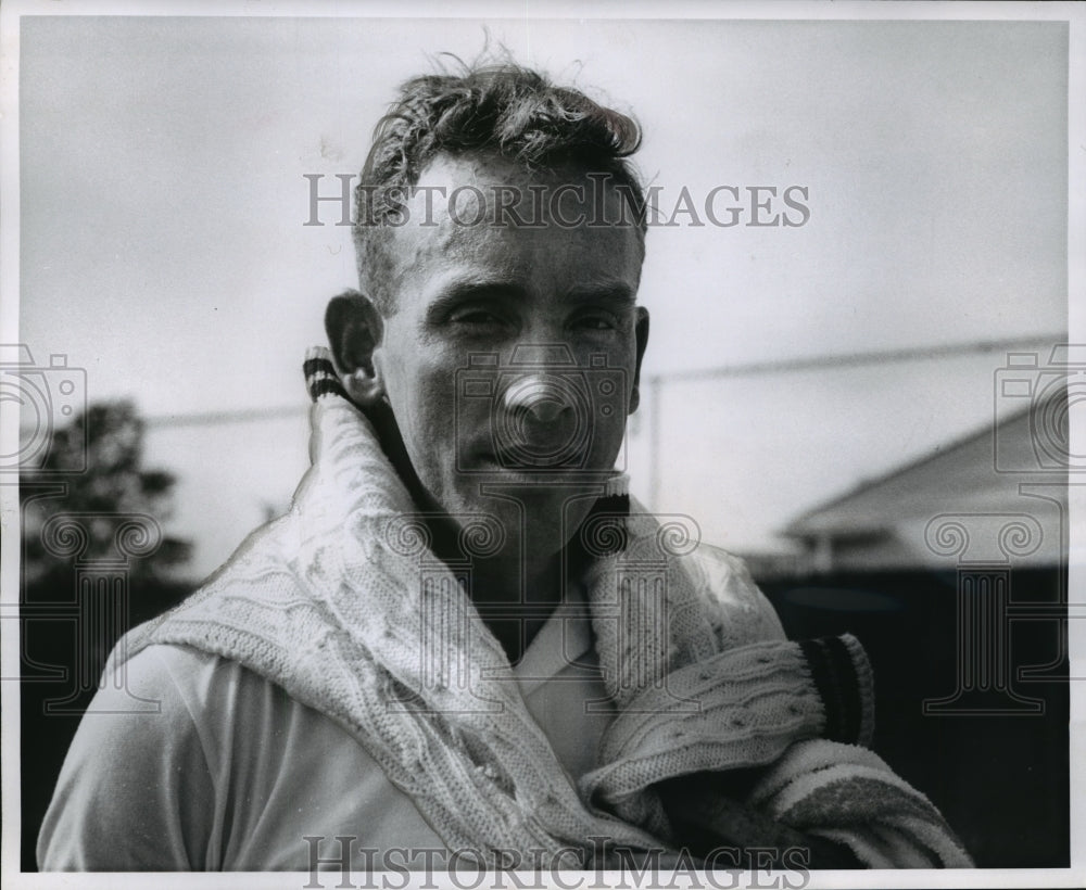 1959 Press Photo Ian Vermaak, Tennis Player, South Africa - Historic Images