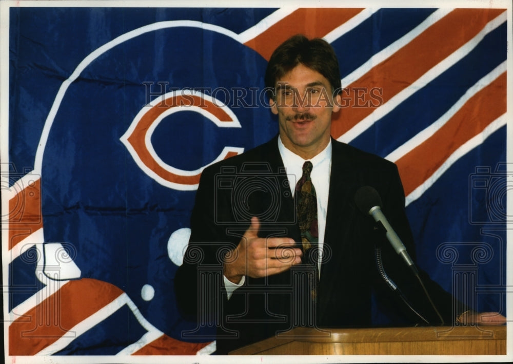 1993 Press Photo New Chicago Bears football coach, Dave Wannstedt - mjt01487-Historic Images