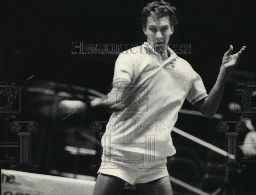 1987 Press Photo Milwaukee Tennis Classic men's champion, Jonas Wallgard - Historic Images