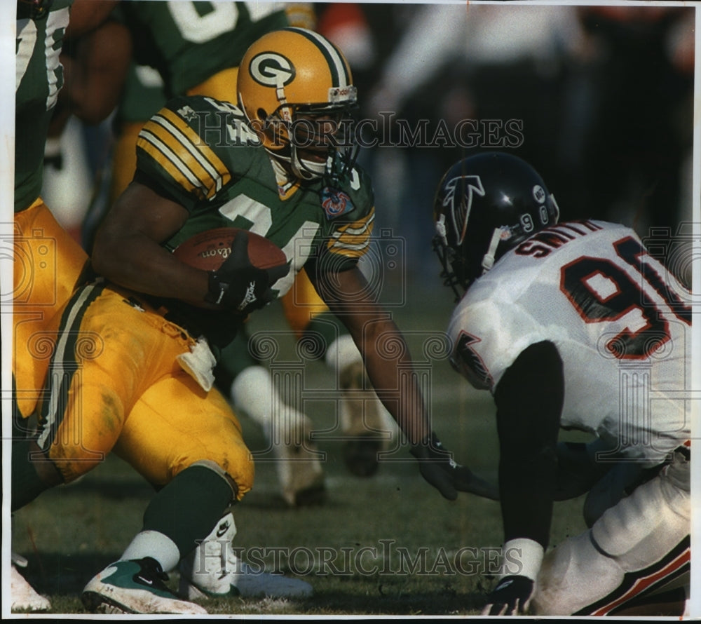 1994 Press Photo Green Bay Packers football player, Edgar Bennett, in action-Historic Images