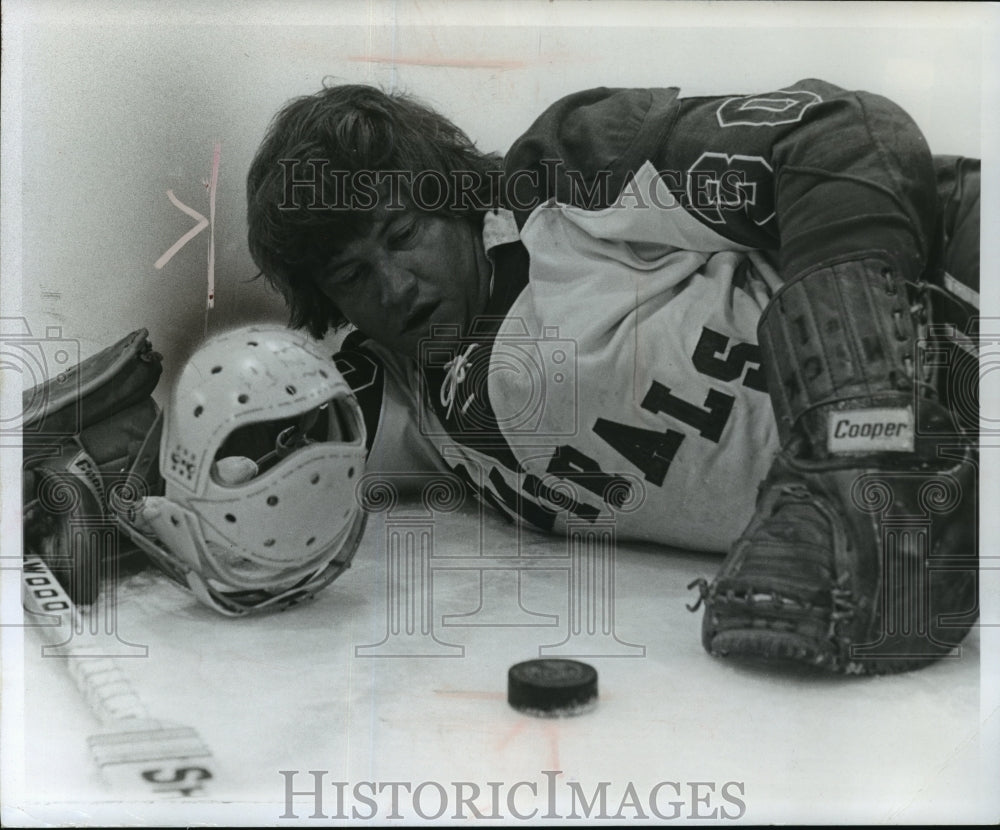 1973 Press Photo Milwaukee Admiral hockey goalie, Roy Boyle - mjt01698 - Historic Images