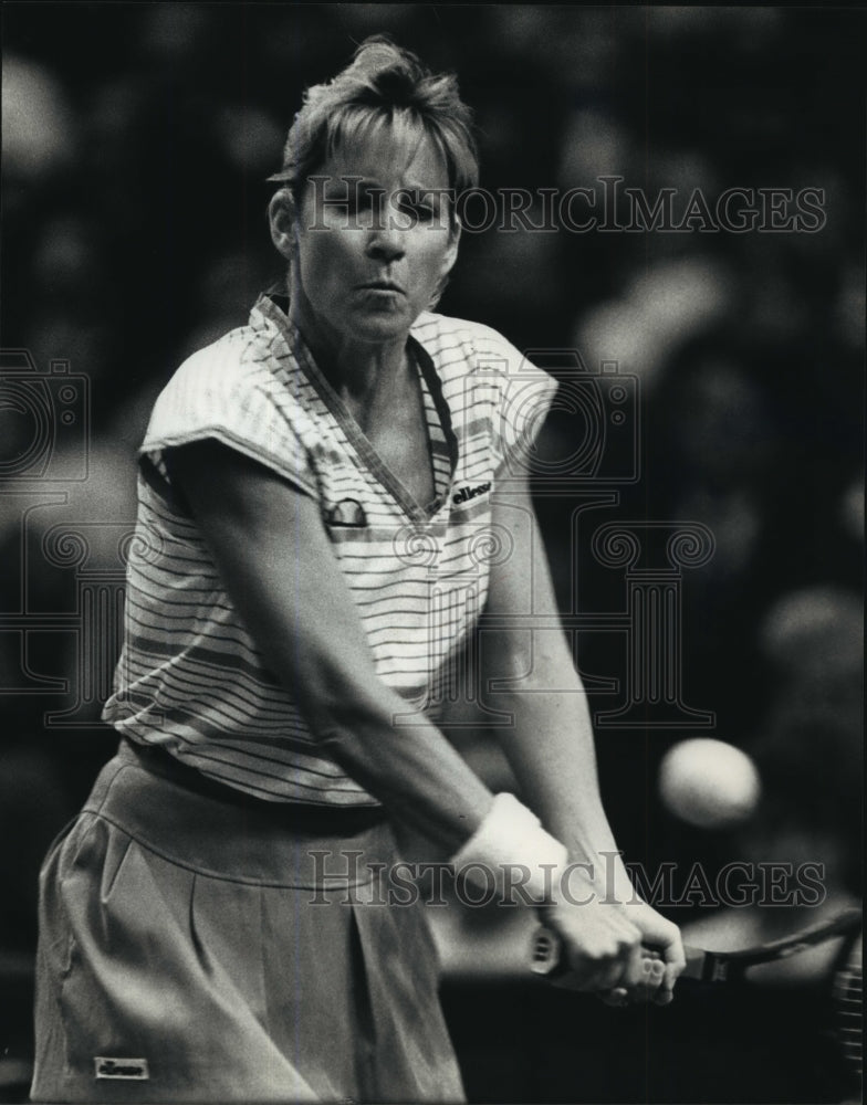 1990 Press Photo Chris Evert in Tennis Match - mjt01996- Historic Images