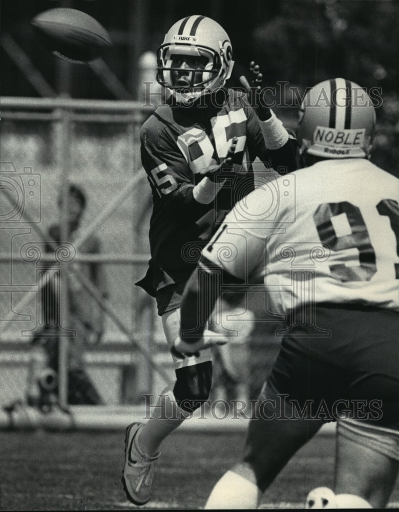 1985 Press Photo Green Bay Packers - Phillip Epps at Packers' Mini-Camo- Historic Images