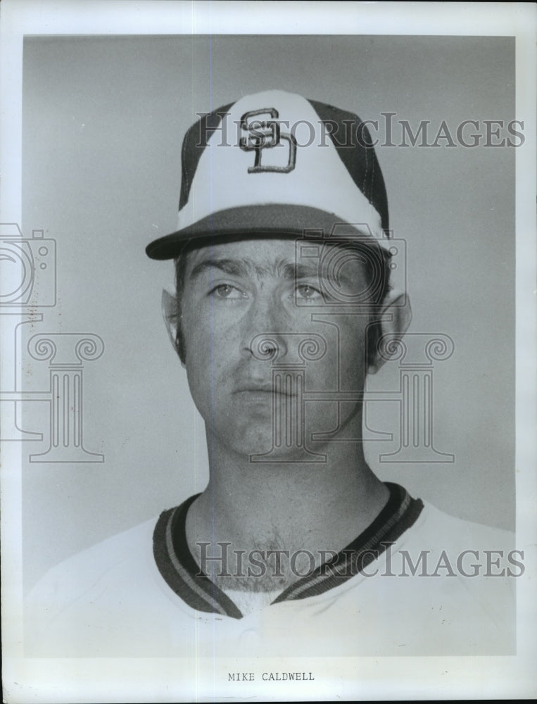 1974 Press Photo American baseball&#39;s Mike Caldwell of the San Diego Padres - Historic Images