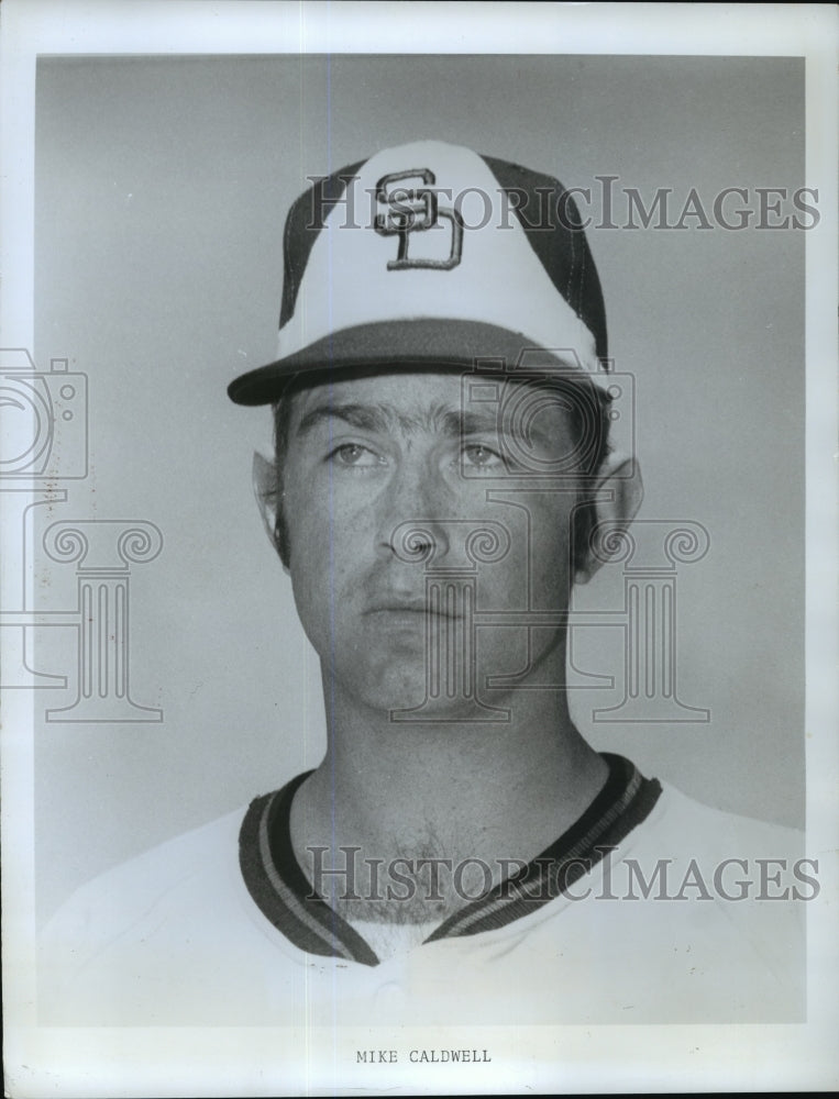1974 Press Photo American baseball's Mike Caldwell of the San Diego Padres - Historic Images