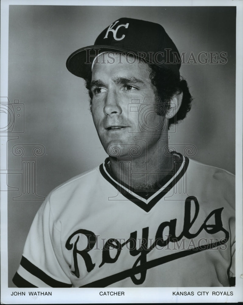 1980 Press Photo John Wathan, Kansas City Royals baseball catcher - mjt02267- Historic Images