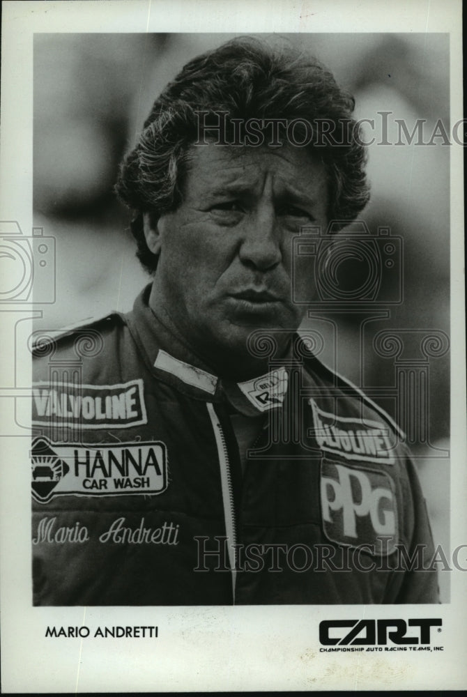 1987 Press Photo American champion auto racer, Mario Andretti - mjt02394 - Historic Images