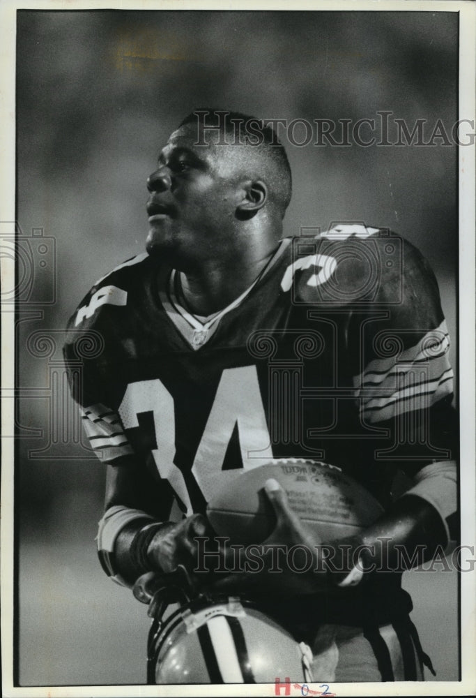 1992 Press Photo Green Bay Packers football rookie, Edgar Bennett - mjt02429 - Historic Images