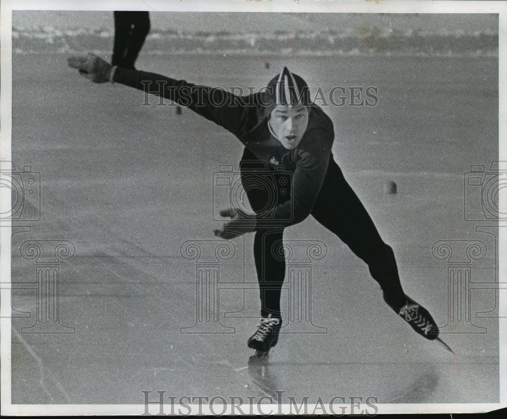 1969 Speed skater Neil Blatchford during  trials for the US team - Historic Images