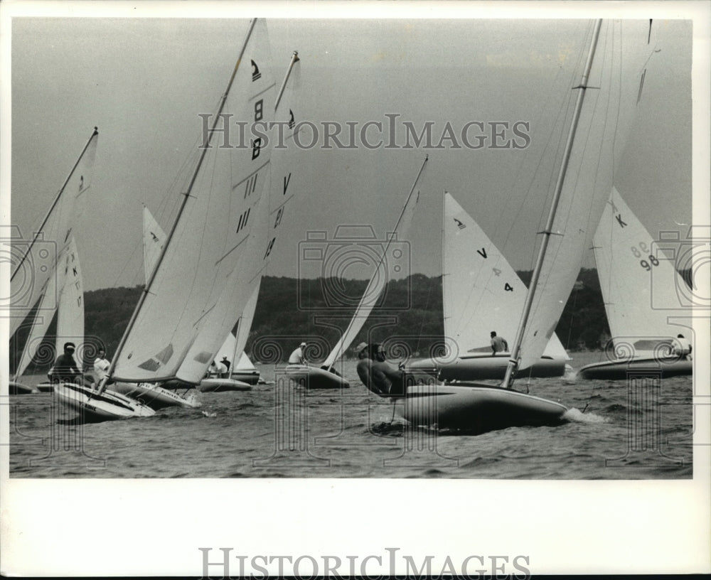 1992 Press Photo Sailboats at Wisconsin Yachting Association Championship race - Historic Images