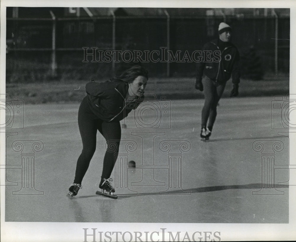 1968 Press Photo Holly Bletchford ice skating - mjt03225 - Historic Images