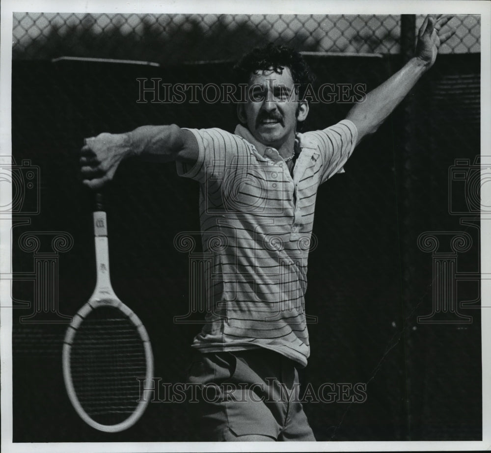 1977 Press Photo Rick Vetter, State Open Tennis champion again - mjt03299-Historic Images