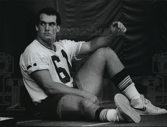 1983 Press Photo Green Bay Football Team's Second Draft Choice David Brechsler- Historic Images