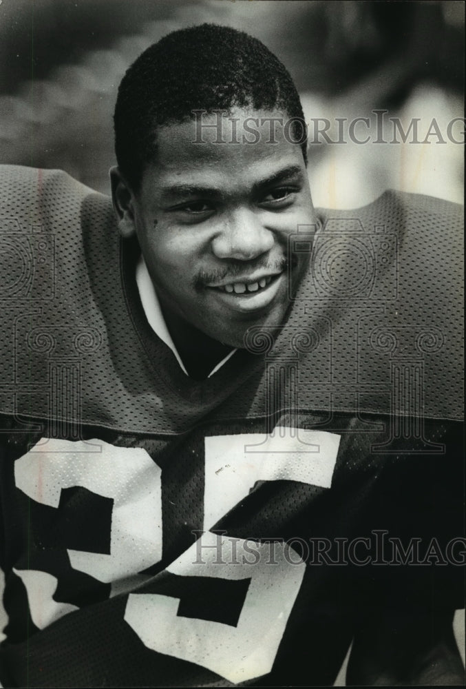 1980 Press Photo Troy King, UW football player, happy to be a starter - Historic Images