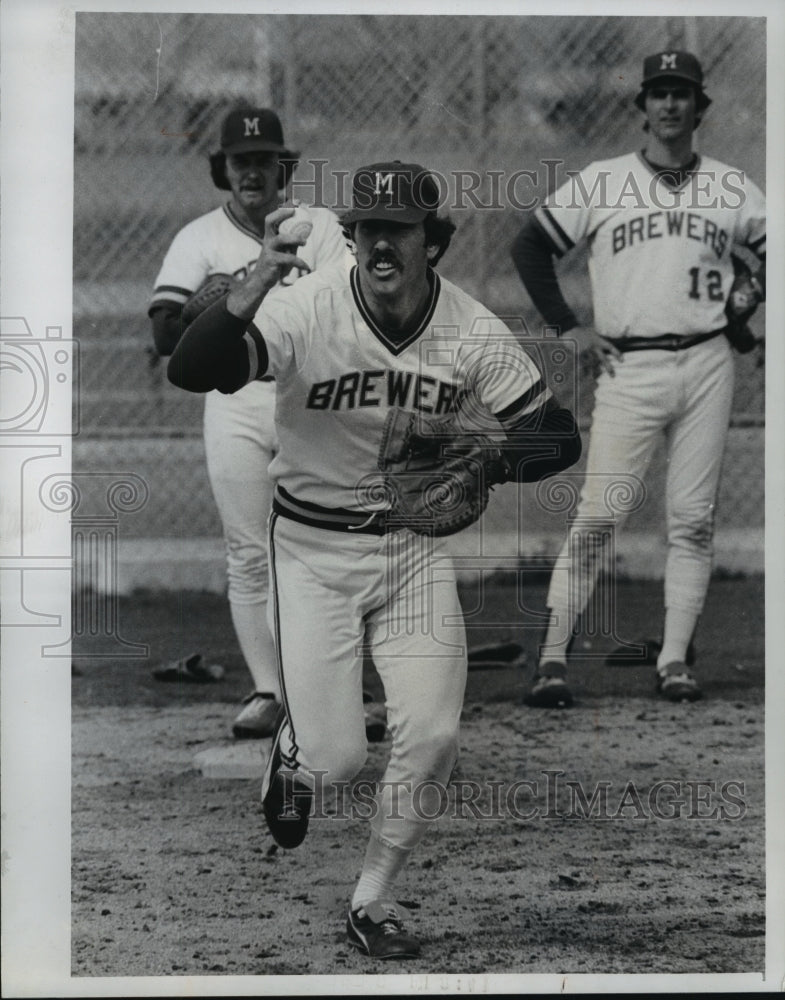 1978 Press Photo Brewers baseball catcher Ray Fosse during spring training - Historic Images