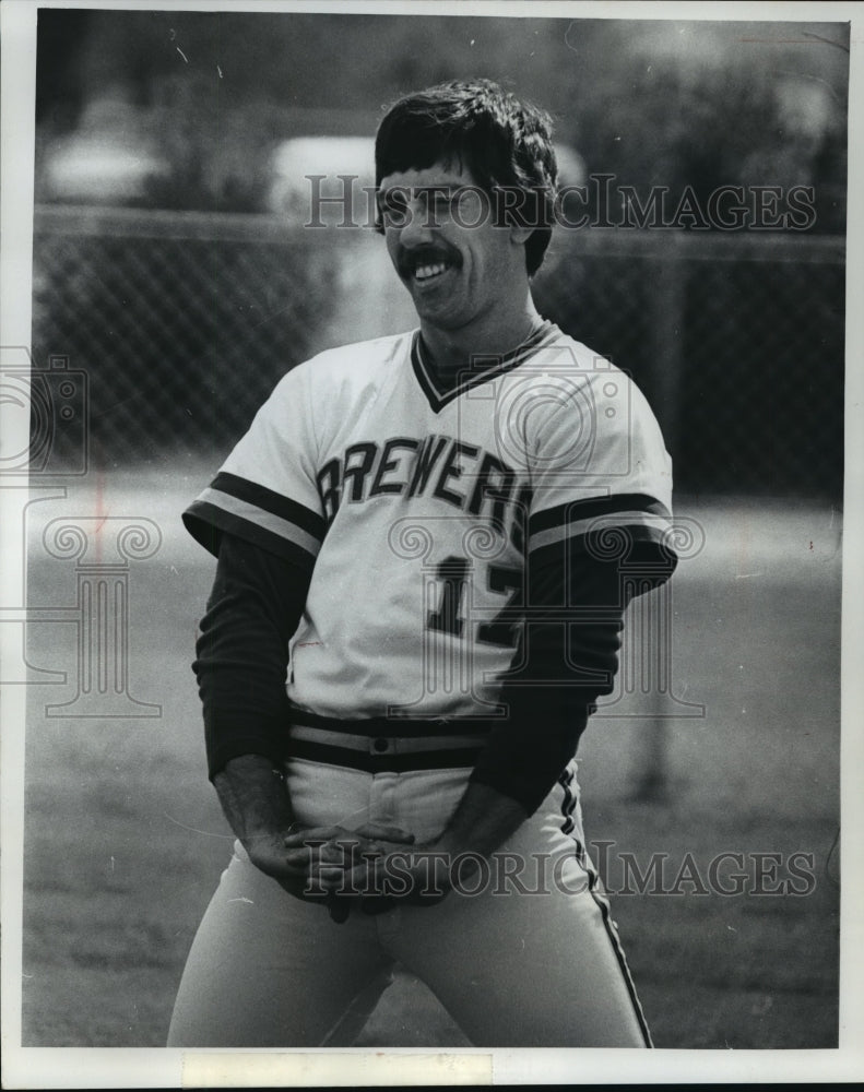 1978 Press Photo Milwaukee Brewers baseball player, Ray Fosse, in happier times - Historic Images