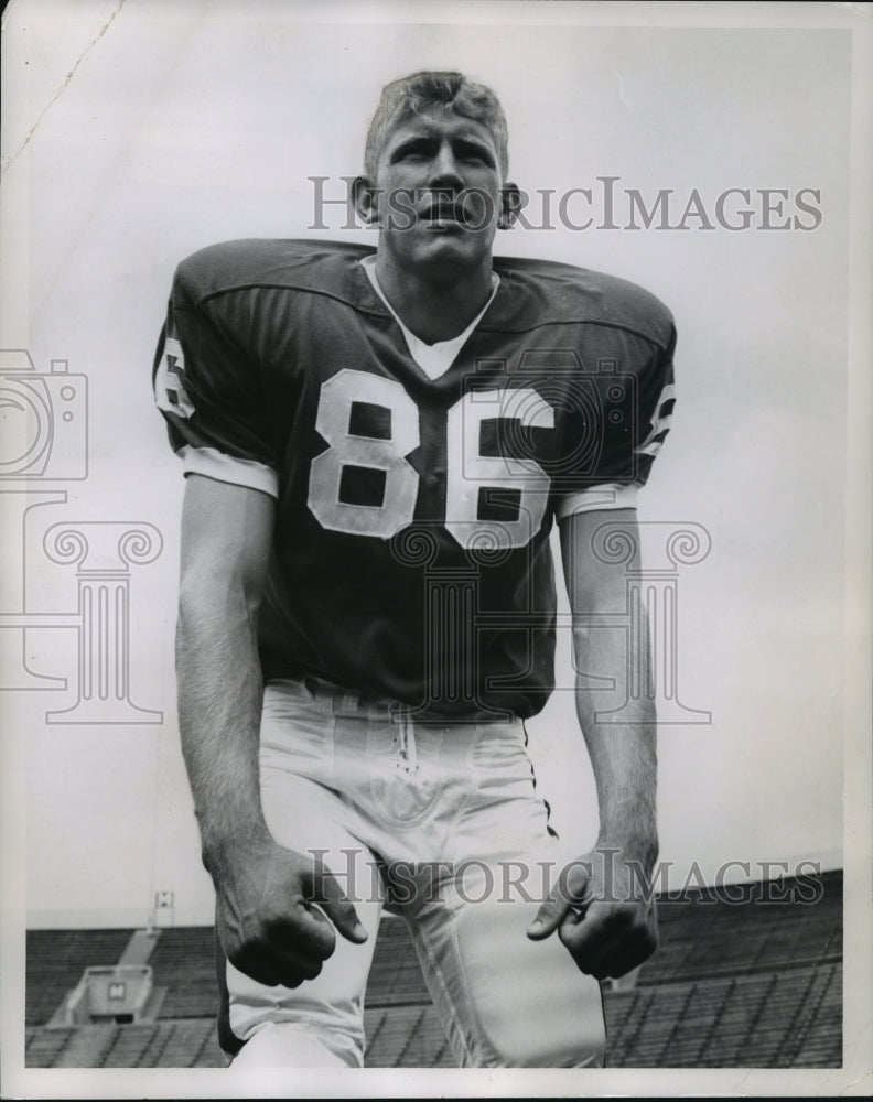 1963 Press Photo Ronald &quot;Ron&quot; Leafblad, University of Wisconsin football player - Historic Images