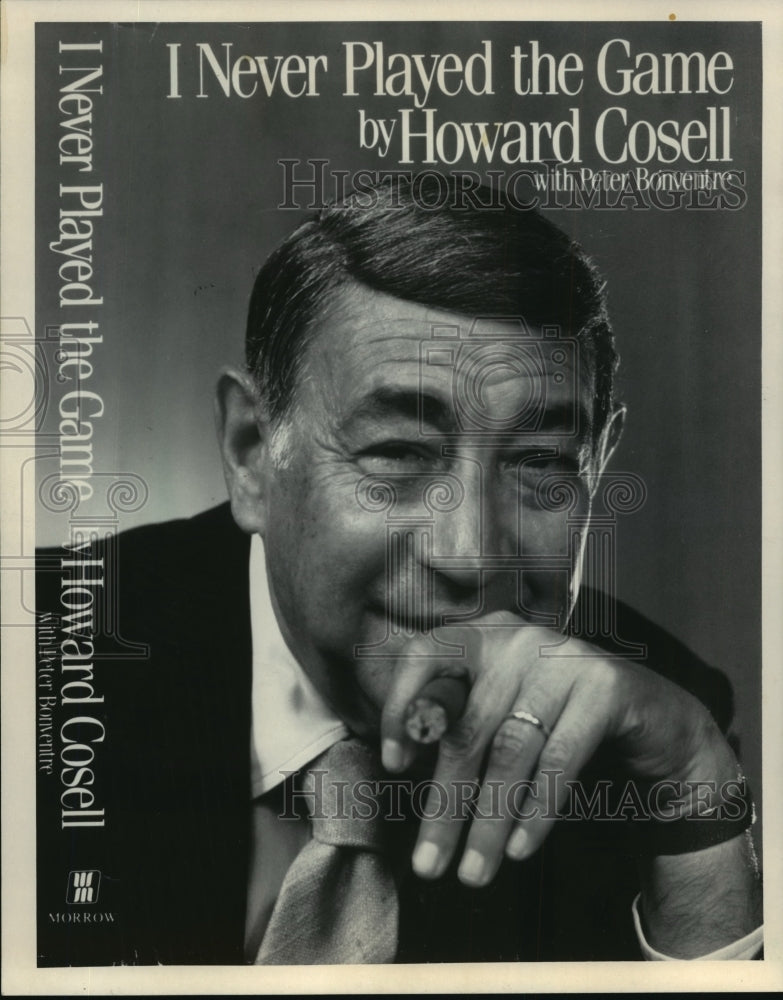 1985 Press Photo Sportscaster, Howard Cosell-Book &quot;I never played the game&quot; - Historic Images
