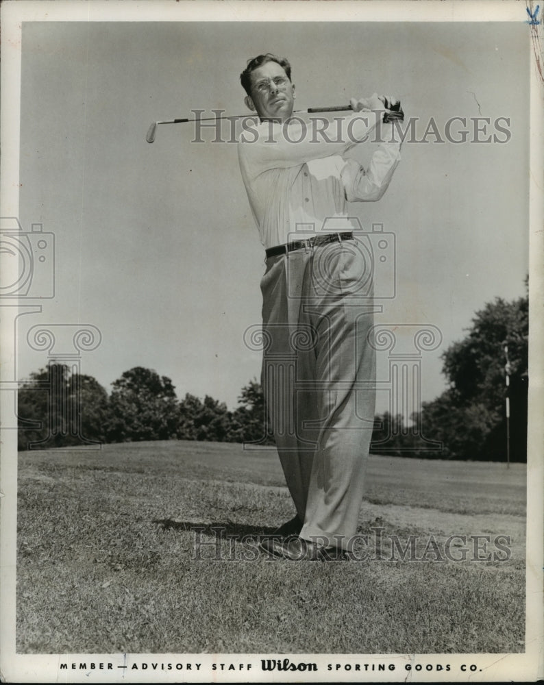 1949 Press Photo Professional Golfer Ellsworth Vines Of Wilson Advisory Staff- Historic Images