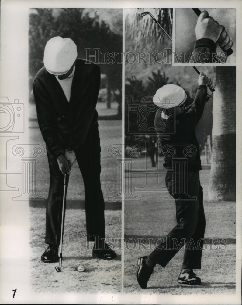 1965 Golfer Ken Venturi Demonstrates How To Hit With A Long Iron - Historic Images