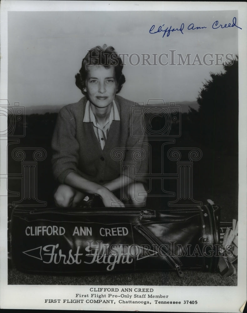 1967 Golfer Clifford Ann Creed, 1st Flight Pro-Only Staff Member - Historic Images