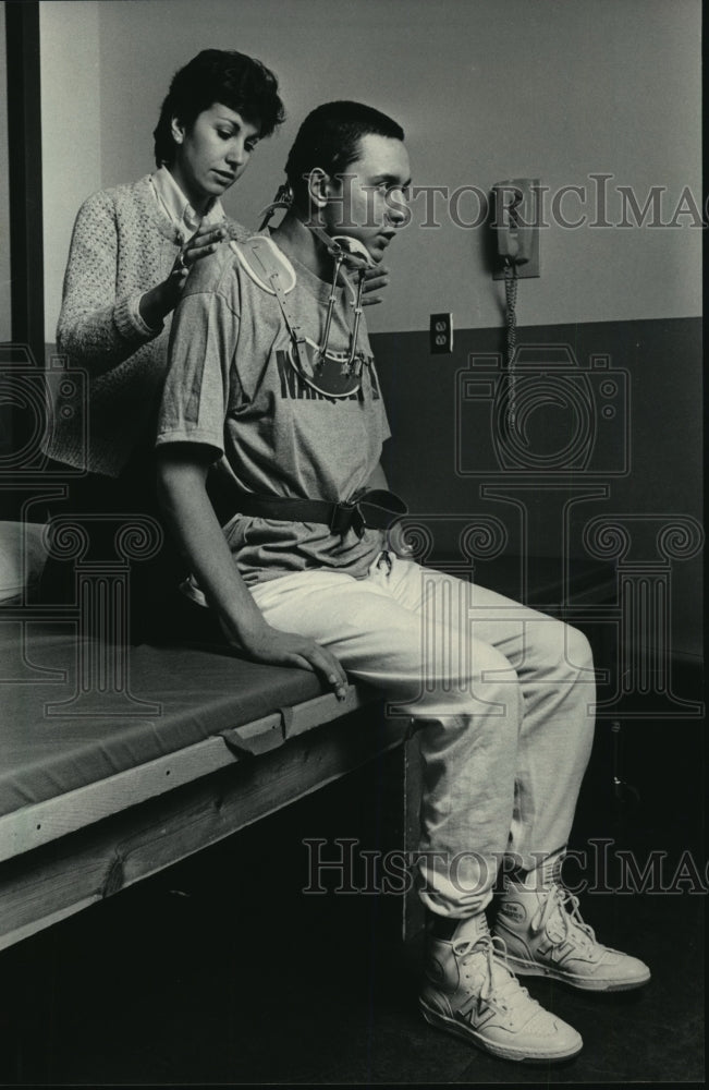 1984 Cheerleader Joe de Guzman And Physical Therapist Nora Munaglan - Historic Images