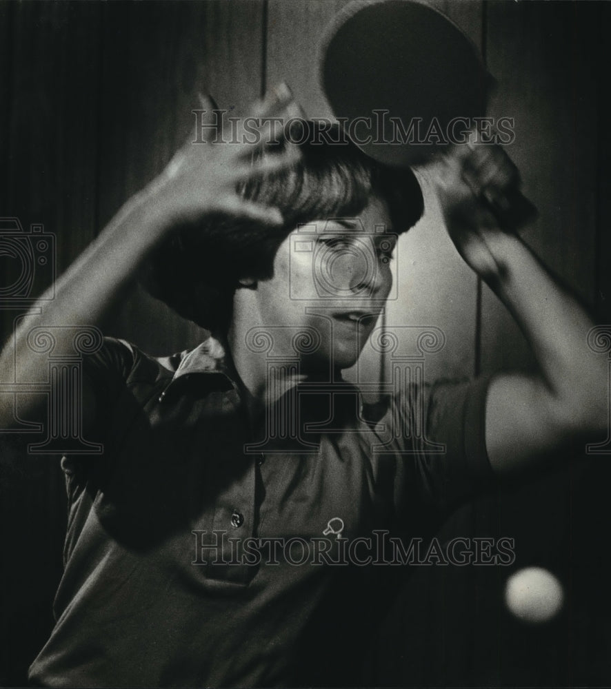 1980 Press Photo 16-Year-Old Table Tennis Phenom Cheryl Dadian Of Oak Creek - Historic Images