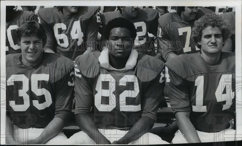 1978 Press Photo Dave Crossen (14) with University of Wisconsin's football team. - Historic Images