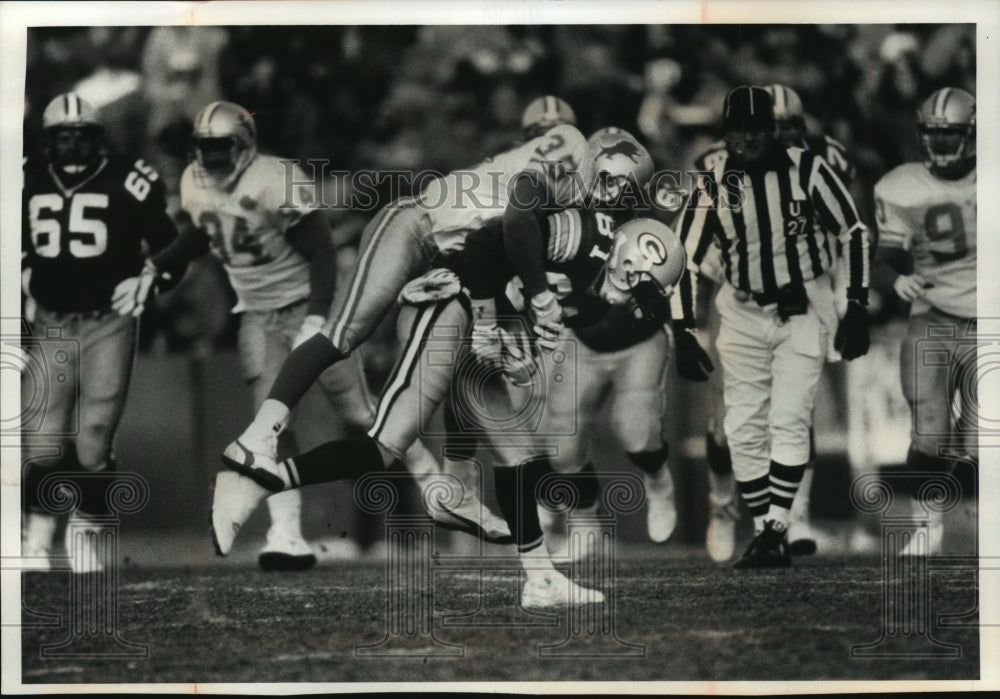 1992 Green Bay Football Team Wide Reciever Perry Kemp Versus Lions - Historic Images