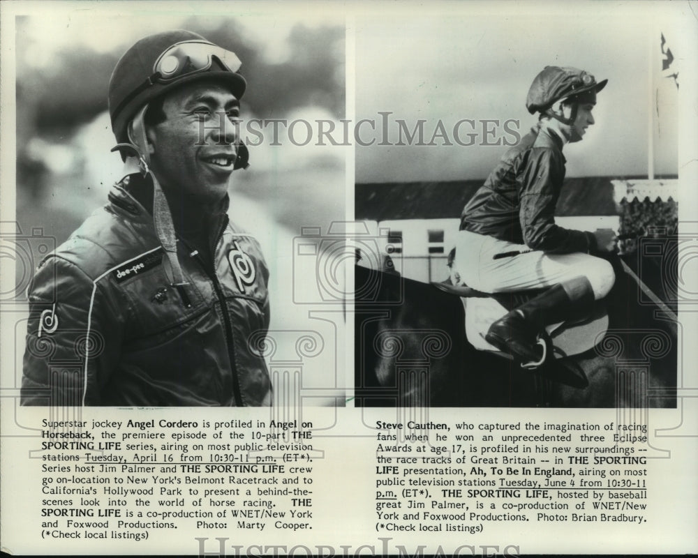 1985 Press Photo &quot;The Sporting Life&quot; - Angel Cordero, Jockey Profiled on Show-Historic Images