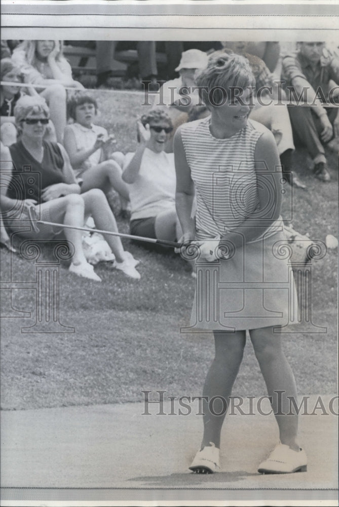1968 A young Mrs. John Elliott, golfer, Sandra Port in action - Historic Images
