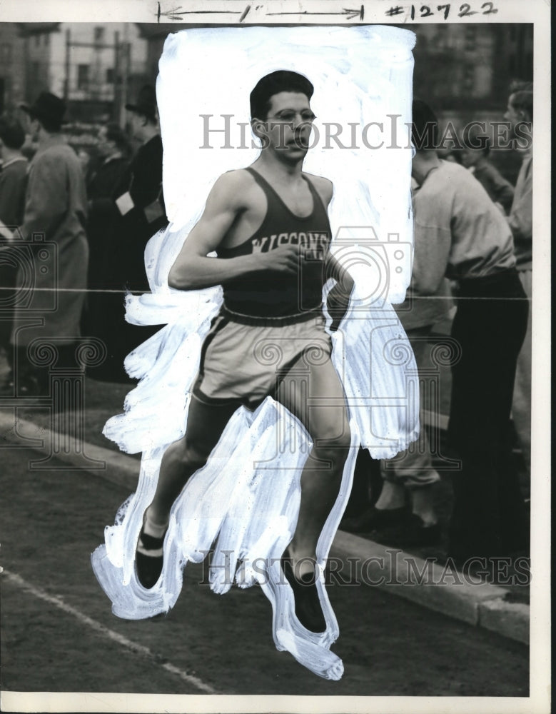 1938 Press Photo Charles Fenske, University of Wisconsin track runner- Historic Images