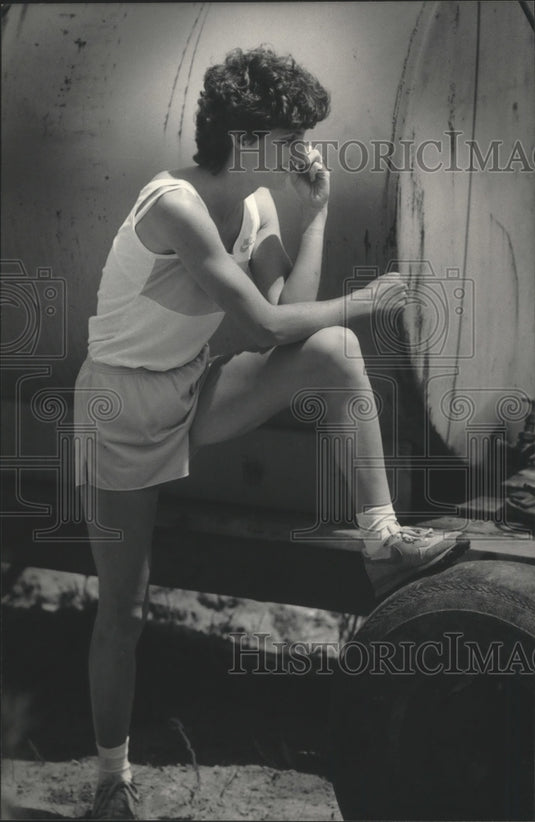 1988 Press Photo Track and field athlete, Cathy Branta Easker - mjt06073 - Historic Images