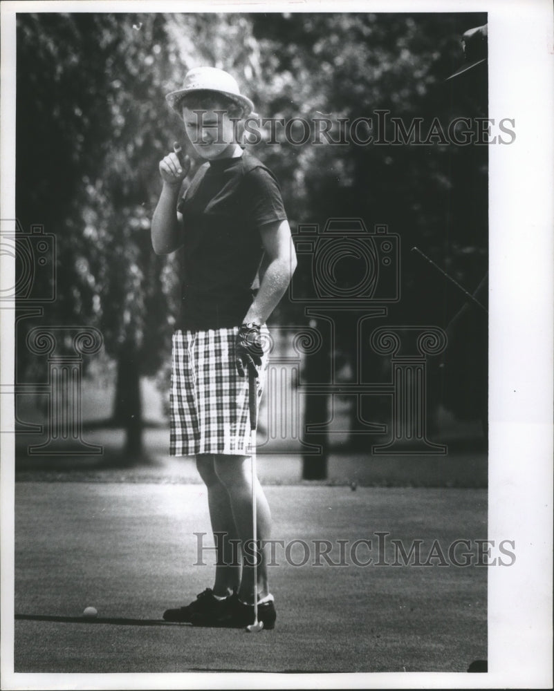 1959 Press Photo Wisconsin Amateur Golfer Carol Ann Sorenson Of Janesville- Historic Images