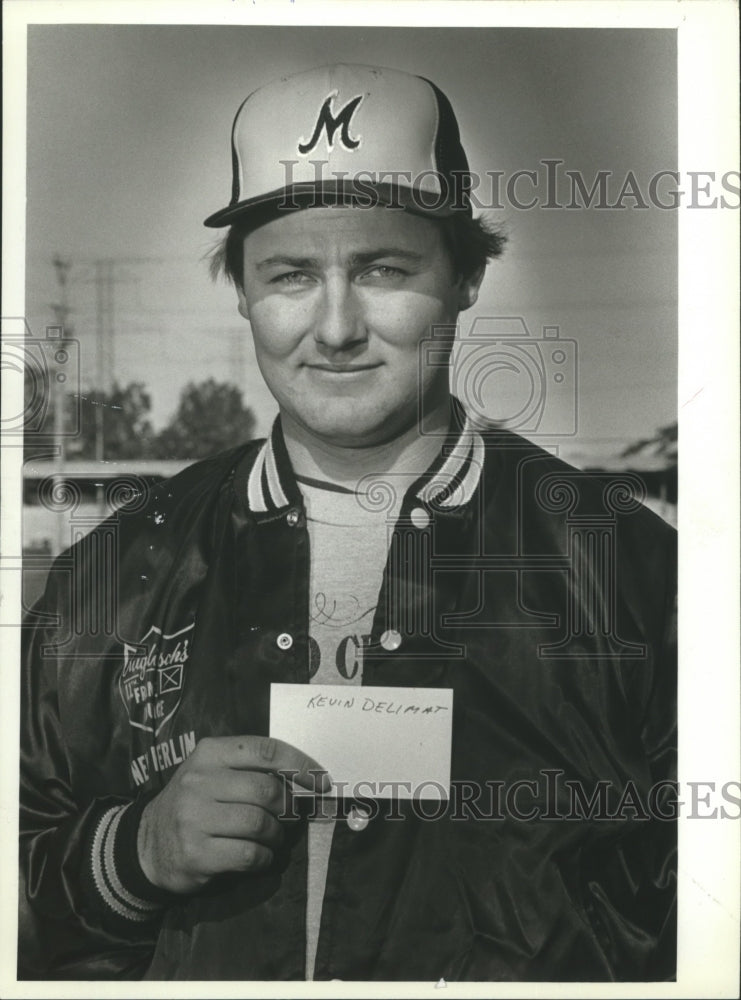 1984 Press Photo Kevin Delinat, Milwaukee Softball Player - mjt06471 - Historic Images