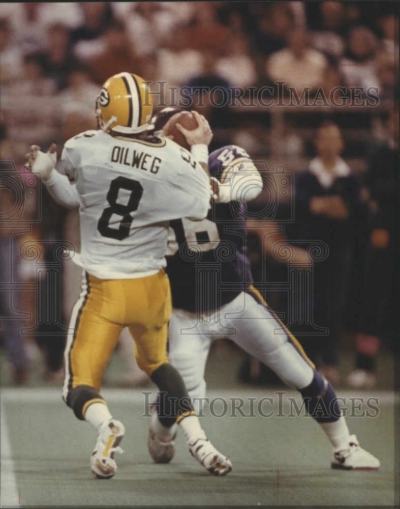 1990 Press Photo Green Bay Packers football player, Anthony Dilweg in action - Historic Images