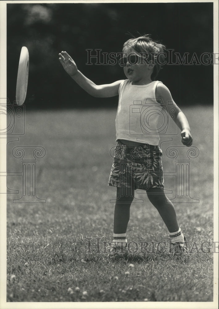 1987 Press Photo Hacky Sack and Frisbee Festival - Brandon Blohm, Wisconsin - Historic Images
