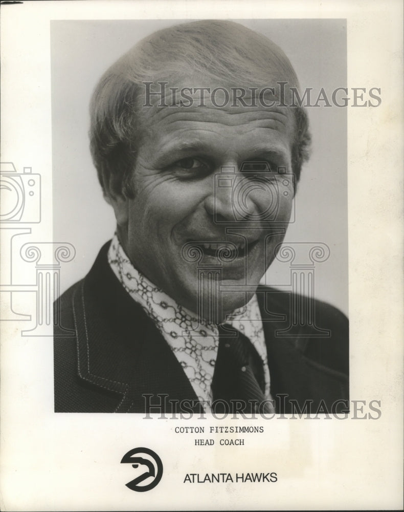 1976 Atlanta Hawks head basketball coach, Cotton Fitzsimmons - Historic Images