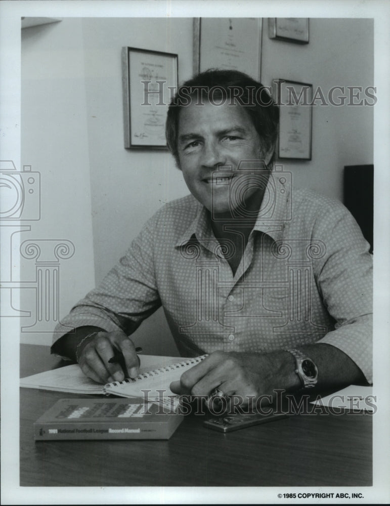 1985 Press Photo ABC sportscaster, Frank Gifford - mjt08697- Historic Images