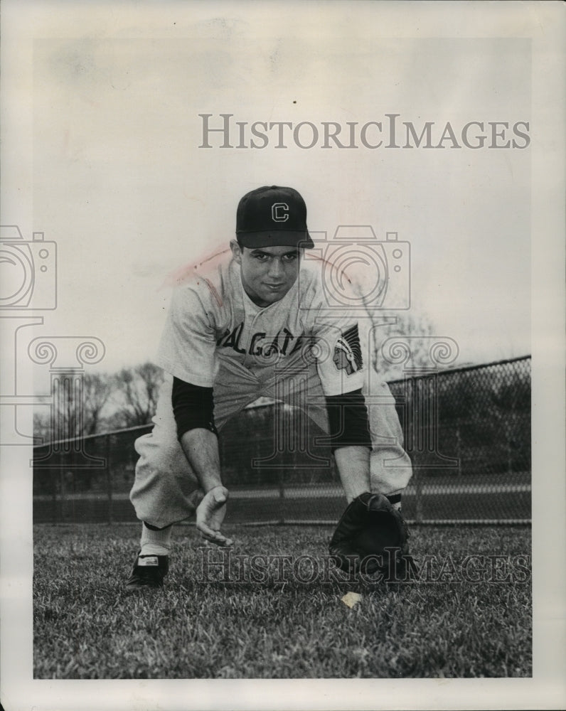 1955 Milwaukee&#39;s Guy Martin infielder for the Colgate Red Raiders. - Historic Images