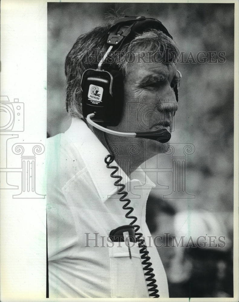 1986 Press Photo Coach Forrest Gregg of the Green Bay Packers - mjt09372- Historic Images